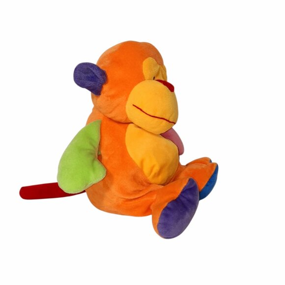 2005 Ty Baby Collection Funky Monkey Multicolor Plush Stuffed BeanBag Toy 10" - Picture 2 of 6